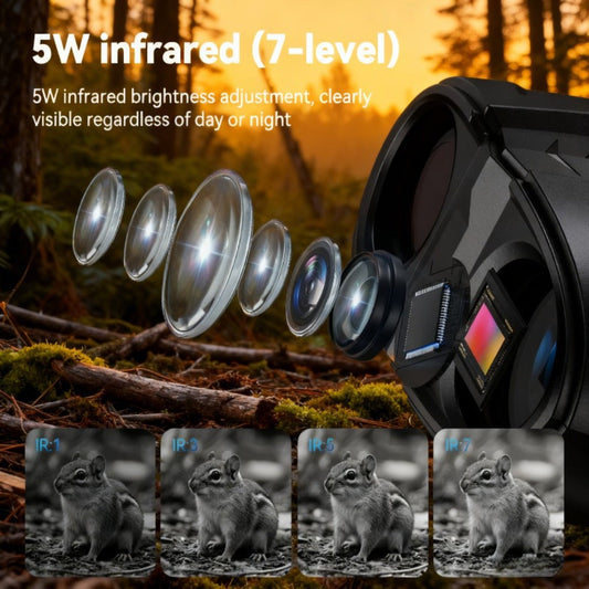 1080P IR Night Vision Binoculars 5W Infrared Goggles 3-Inch IPS Screen 10X Zoom 800m Range for Hunting Camping Ranch Security Surveillance Wildlife Observation Gift for Men