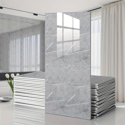 Marble-Pattern Wall Panel Set with 20- or 40-Piece Packs, Eight Codes and 11.81 x 23.6-Inch Tiles