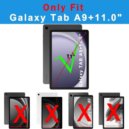 Samsung Galaxy Tab A9 Plus Keyboard Case – Detachable USB-C Magnetic Keyboard Cover with Pen Slot, Protective Shell for Galaxy Tab A9+ | Pink & Green