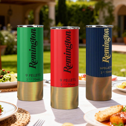 Insulated Tumbler 20oz Bullet and Hunting Graphic in Red, Green or Blue with Lid and Straw