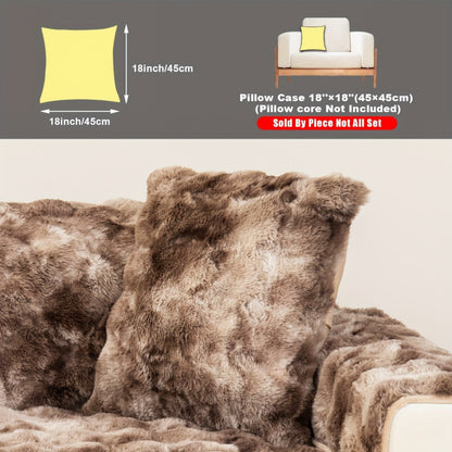 Sofa Cover, Faux-Lamb Plush Gradient Couch Pad in Five Colors with Armchair, Backrest and Seat Sizes