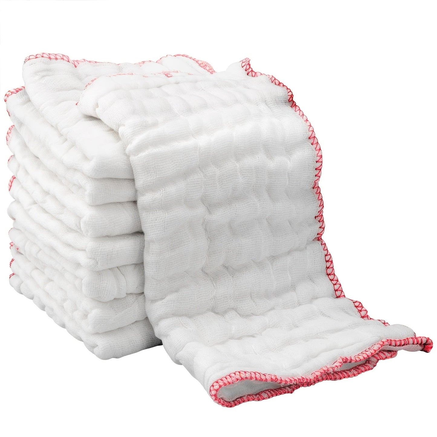 8pcs Cotton Dish Cloths Super Absorbent Reusable Kitchen Cleaning Towels Soft Dishcloths for Home Dining Room