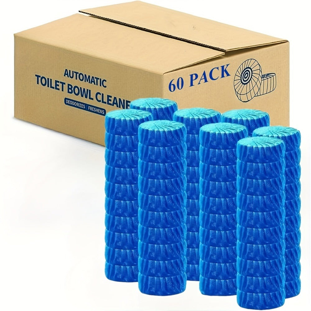 Automatic Toilet Bowl Cleaner Tablets 20/36/60 Pack – Powerful Lemongrass Scent Toilet Tank Cleaner Tabs