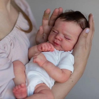 Reborn Doll, 18-Inch Sleeping Cloth-Body Figure with Vinyl Limbs, Marbled Paint and Gift Set
