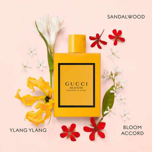Mini Perfume Gucci Bloom Profumo Di Fiori Eau de Parfum - Travel Size Floral Fragrance Spray for Women, Long Lasting Feminine Scent, Purse Friendly Bottle 0.16 Fl.oz 5ml