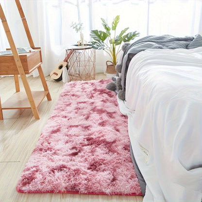 Area Rug Tie-Dye Knotted Fluffy 40x120cm Indoor Runner in Five Colors for Bedroom or Office
