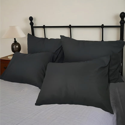 Microfiber Pillowcases Set of 4 – Soft Brushed 90GSM Wrinkle-Resistant Envelope Closure Pillow Covers, Queen & King Size, Multiple Colors, Breathable Polyester Pillow Cases for Bedroom Hotel