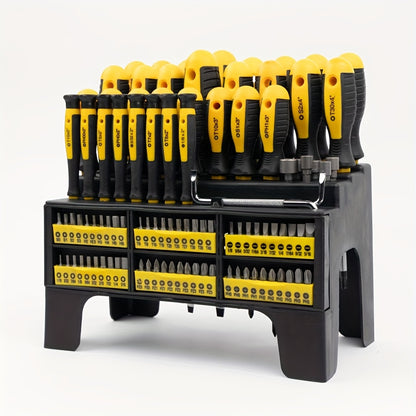 Screwdriver and Bit Organizer Set with 100-, 118- or 126-Piece Color-Coded Rack Configurations