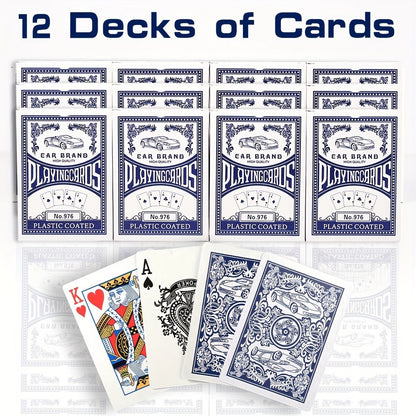 Bulk Playing Card Set with 6-, 12- or 24-Deck Options in Red, Blue or Mixed Color Packs for Group Games