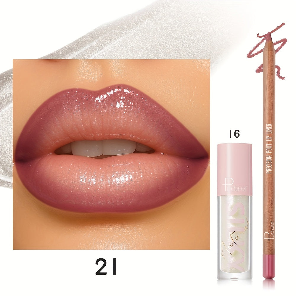 Lip Color and Liner Duo with Eight Recorded Shade Options from 14 Through 24 and Pink-Cap Tube