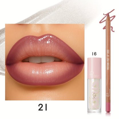 Lip Color and Liner Duo with Eight Recorded Shade Options from 14 Through 24 and Pink-Cap Tube