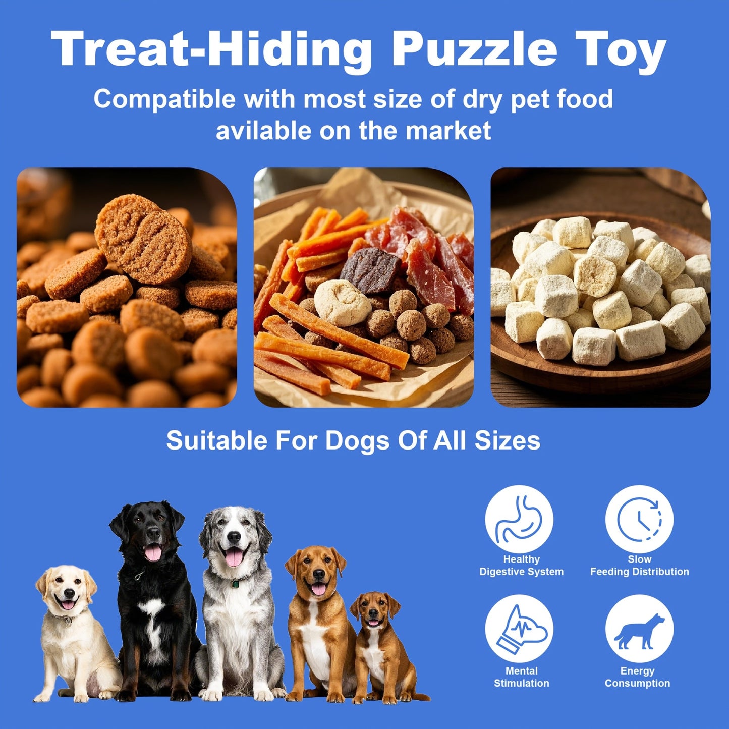 Dog Toy Fabric Snuffle Ball Treat Dispenser and Slow Feeder in Five Colors for Dogs and Puppies
