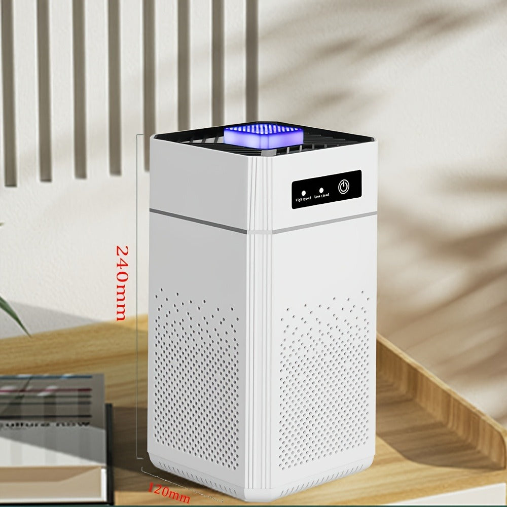 Air Purifier 2 Pack with Replacement Filters & USB Charging Cable – Compact HEPA Purifier for Home, Bedroom, Office, Removes Odors, Dust & Allergens