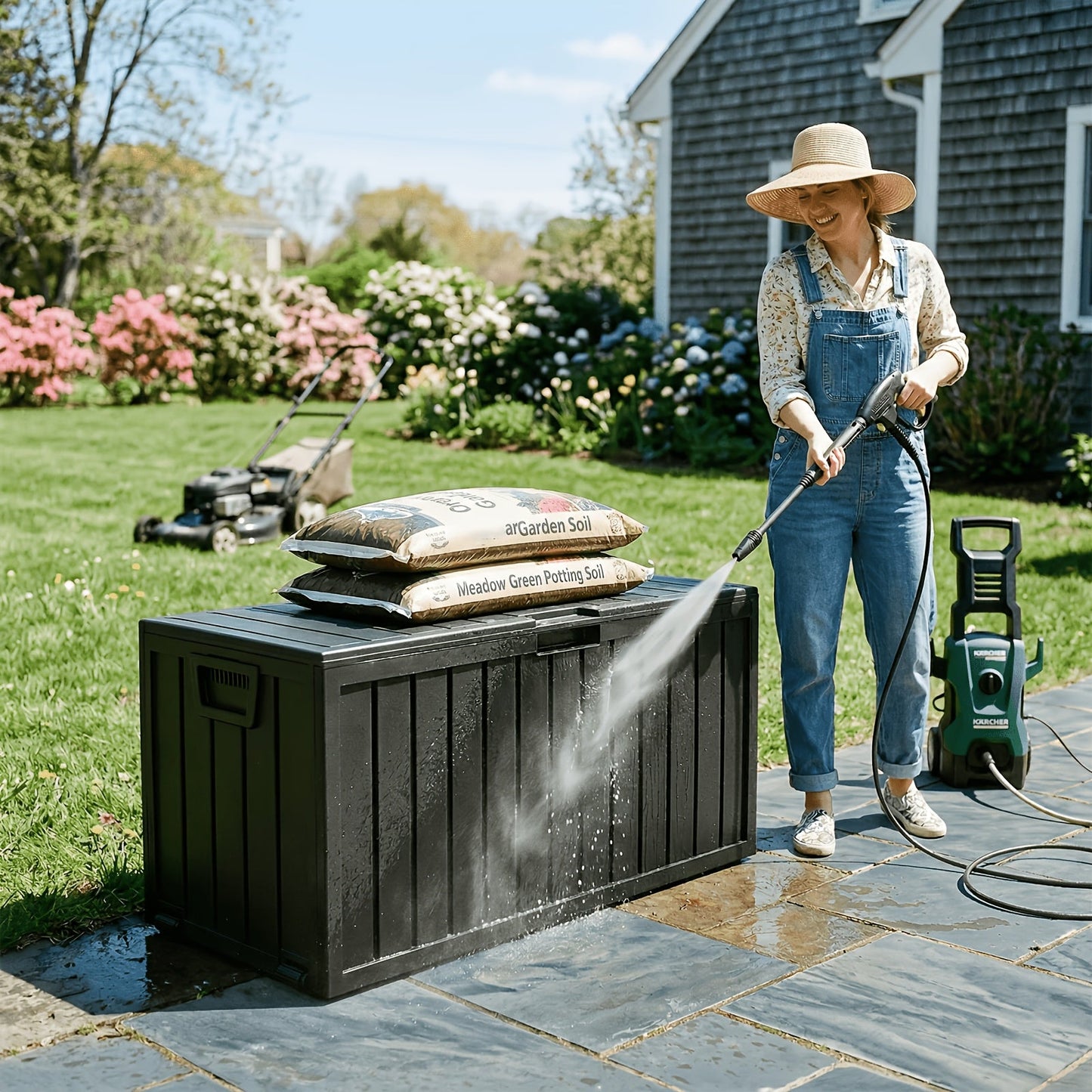 Deck Box Outdoor | Waterproof Lockable Pool Patio Garden Tool Storage