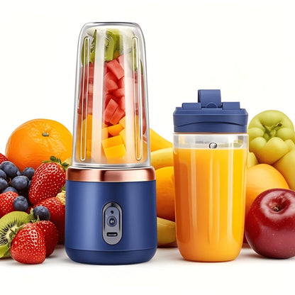 Portable Blender Family with Slim Digital Purple or White Models and Blue or Pink Double-Cup Options