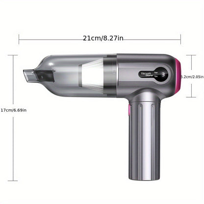15,000Pa Cordless Handheld Vacuum Cleaner with Brushless Motor, Clear Dust Cup, Blower and Pump Heads