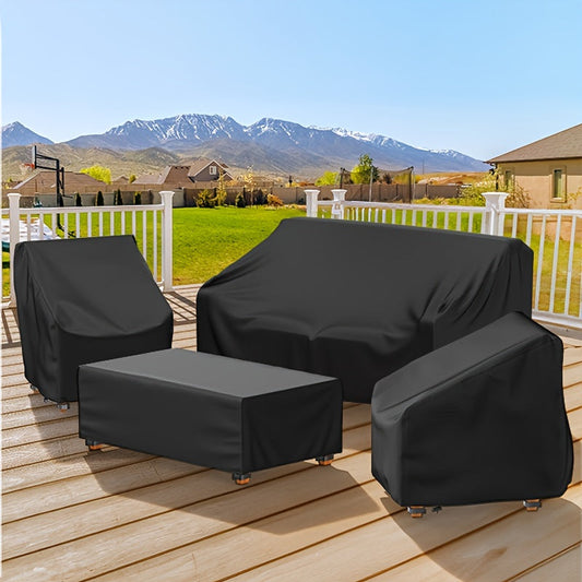 Patio Furniture Cover Set Waterproof Heavy Duty – Loveseat 56"L×30"W×30"H, 2 Chair Covers 32"L×30"W×30"H, Coffee Table Cover 45"L×25"W×13"H