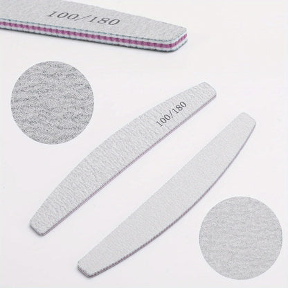 20- or 35-Piece Pink and Purple Nail File and Buffer Set with 100/180 Grit Double-Sided Boards