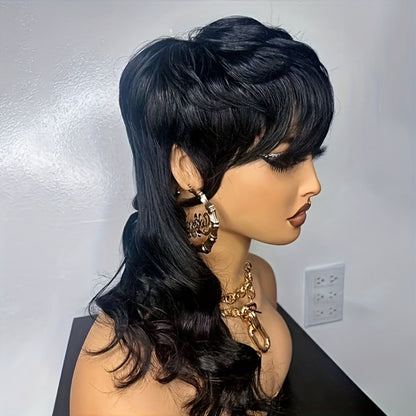 Synthetic Wig Long Deep-Wave Curls, 150% Density with Rose Net Cap in 22- or 24-Inch Lengths