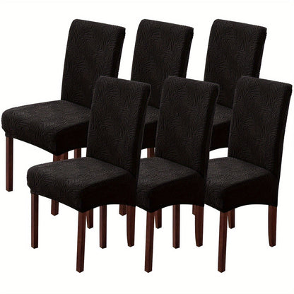 Chair Cover Set of 4 or 6 Stretch Jacquard Dining Slipcovers in Eight Available Color Choices