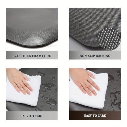 Kitchen Mat, 3/4-Inch Foam Cushion in Six Colors and Four Size Profiles for Sink, Desk or Laundry Areas