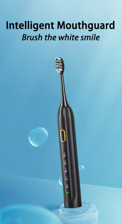 Sonic Electric Toothbrush IPX8 Waterproof USB Rechargeable with 5 Replacement Brush Heads, Smart Timer, Metal Shaft, Couple Design for Adults Men & Women — Black, Green Pink, Pink White