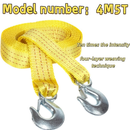 Recovery Tow Strap with Forged Steel Hook - 4M 13FT 11000LB Heavy Duty Winch Strap for Off-Road SUV Truck Pickup Emergency Vehicle Rescue Towing Equipment