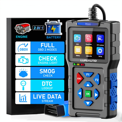 OBD2 Scanner Diagnostic Tool Plug and Play Read Clear Engine Codes Live Data I/M Readiness VIN Auto Detect 14 Languages for All OBDII Cars Since 1996 T200 T300