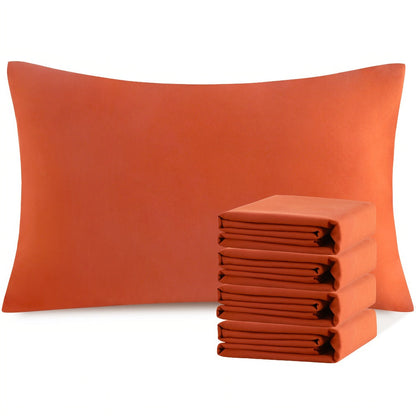 Four-Pack Queen Pillowcase Set in 32 Solid Colors with 20 x 30-Inch Size and Envelope Closure