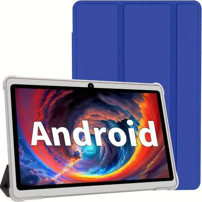 GPS FM Radio Android Tablet 7 & 10.1 Inch 6GB RAM 512GB Expandable Storage WiFi Dual Camera Quad-Core Android 11 Tablet PC with Leather Case Stereo Speakers Type-C Charging Pink Blue Black