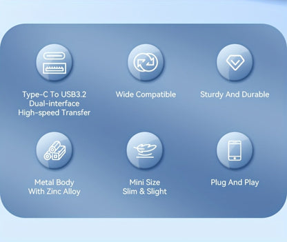 Type-C USB Flash Drive OTG 3.2 High Speed 32GB 64GB 128GB Dual Drive for MacBook iPad Android Smartphone PC Tablet – Plug & Play Thumb Drive for Data Transfer Photo Video Backup Storage