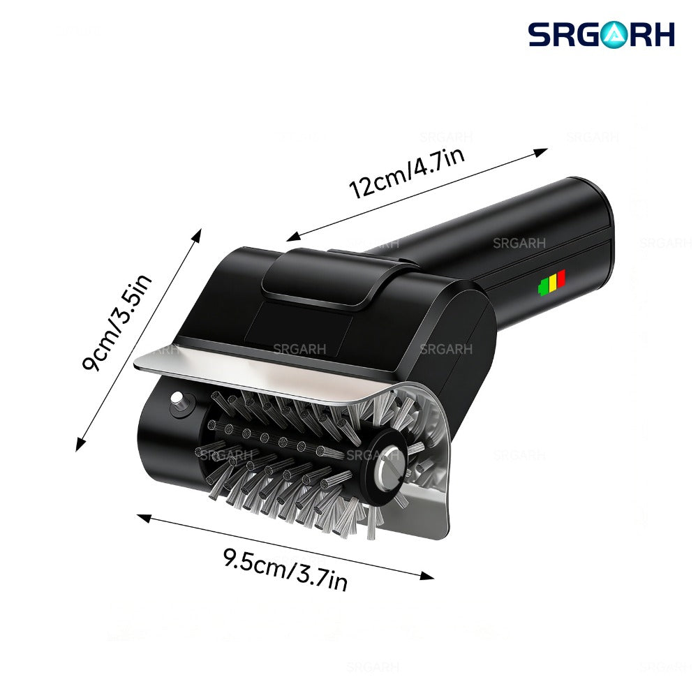 Electric BBQ Grill Brush Cordless Rechargeable Grill Cleaner with 800 RPM Rotating Head, 2000mAh Battery, 304 Stainless Steel Bristles – Outdoor Grilling Tool, Father's Day Gift