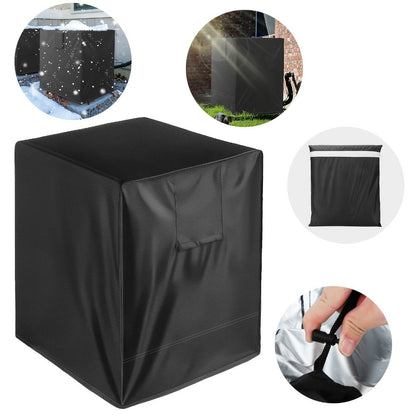 Outdoor AC Unit Cover 30x30x32 Inch Waterproof | Air Conditioner Protector with Drawstring Closure for Condenser & HVAC – All-Weather UV & Rain Shield, 210D Oxford Cloth, Black