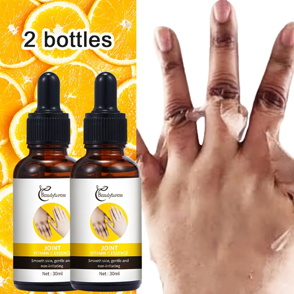 Face Serum Vitamin C Two-Bottle Set with Light Beige Liquid Texture and Amber Dropper Packaging