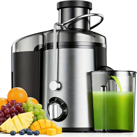 Compact Juicer for Fruits & Vegetables - Wide Opening for Easy Juice Extraction, BPA-Free, Dishwasher Safe, Easy to Clean, Healthy Lifestyle Juicer for Fresh Daily Juice & Tasty Beverages