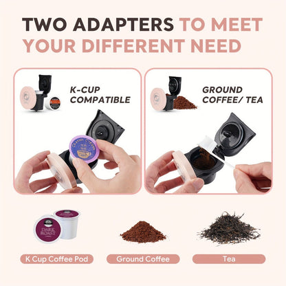 Single Serve Coffee Maker 2-in-1 K-Cup Compatible and Coffee Grounds - Mini Drip Coffee for Entryways, Bedrooms and Living Spaces