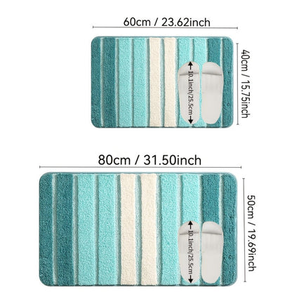 Chenille-Style Bath Rug in Three Color Labels and 16 x 24 or 20 x 32-Inch Checkout Size Options