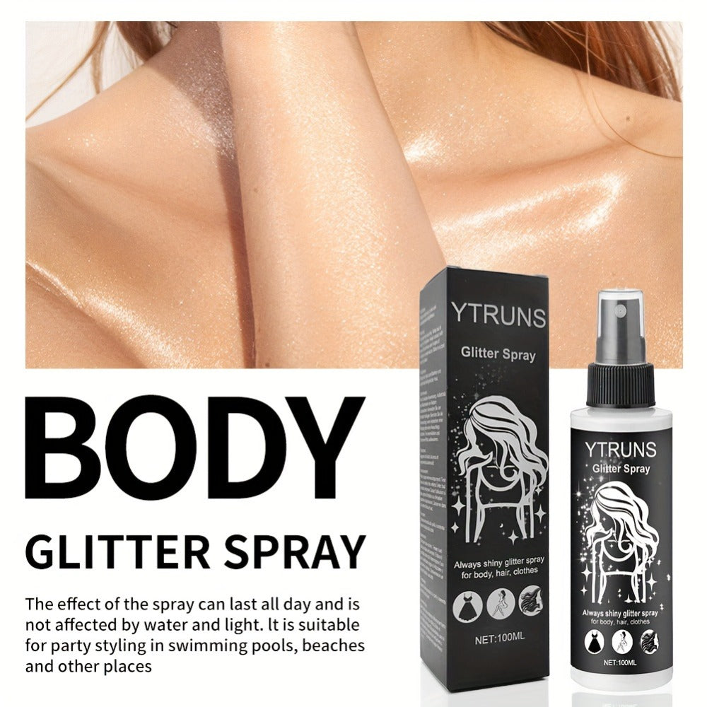 100 ml Star-Shaped Body Shimmer Spray for Hair, Skin and Clothing in Single Checkout Option