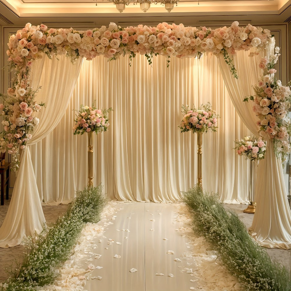 White Black Duo Backdrop Curtains 2 Pack 5x10Ft Wrinkle-Resistant Photo Background Fabric for Wedding, Birthday, Christmas, Halloween & Party Decoration – Reversible Dual Color Event Curtain Set