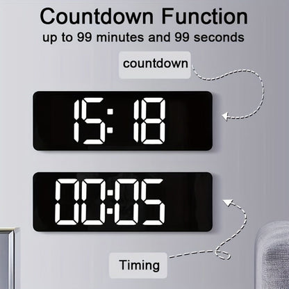 LED Digital Alarm Clock with Dual Alarm, Countdown Timer & 4-Level Dimmer for Bedside Nightstand