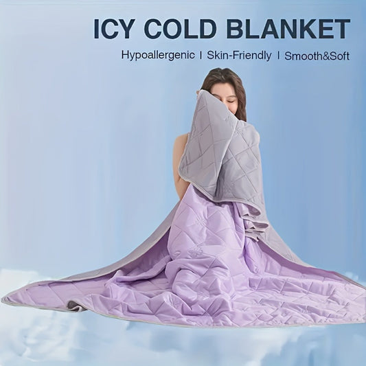 Cooling Blanket for Hot Sleepers – Lightweight Breathable Summer Comforter, Air-Cooled Moisture-Wicking Blanket for Adults, Queen & King Size