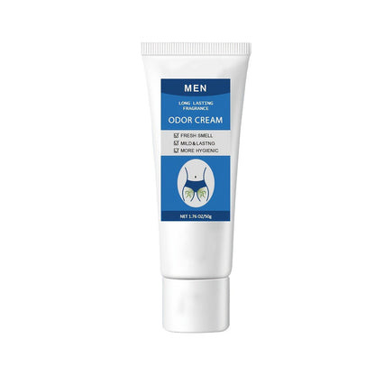 Men's Intimate Deodorant Odor Control Cream 1.76oz 50g — Long-Lasting Gentle Formula Safe for Private Parts Delicate Areas Groin Body Odor Eliminator Daily Grooming