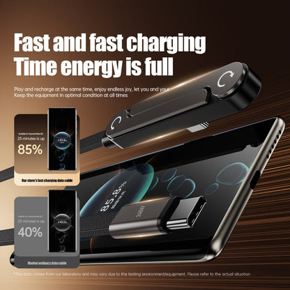 Folding-Bracket USB-C to USB-C Cable with 240W Marking, 480Mbps Graphic and 4.92 ft Length