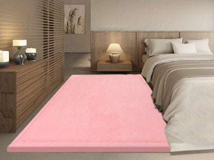Padded Tatami-Style Area Rug in Six Solid Colors with 50-Inch Square to 79 x 118-Inch Sizes