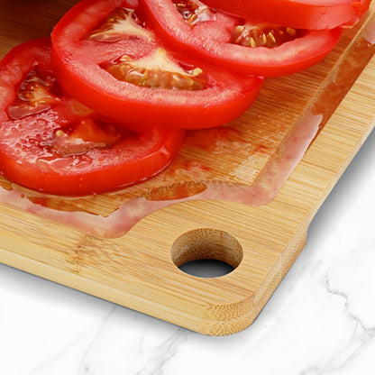 Wood Cutting Board Set of 3 Natural Wooden Chopping Boards with Juice Groove & Non-Slip Edges – Reversible Design for Meat BBQ Home Kitchen Restaurant Holiday Gift