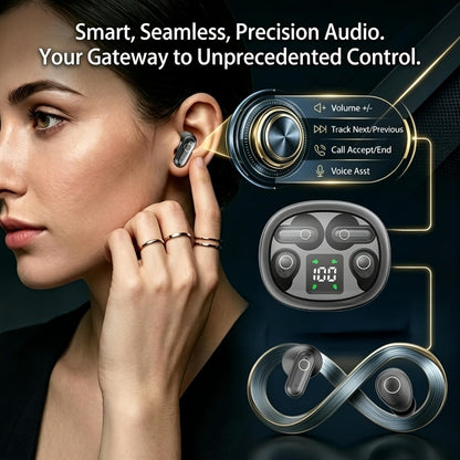 Four-Earbud Wireless Set with Two In-Ear Styles, Digital Charging Case and Three Color Options