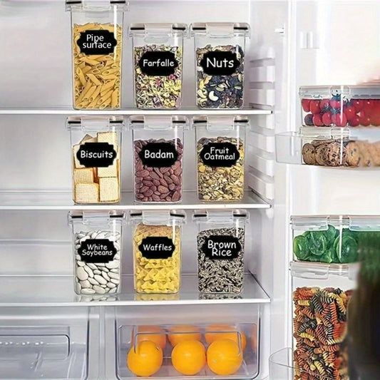 Pantry Jar Food Storage Organizer with Flip-Top Lids, Dishwasher-Safe Plastic and Six Set Sizes
