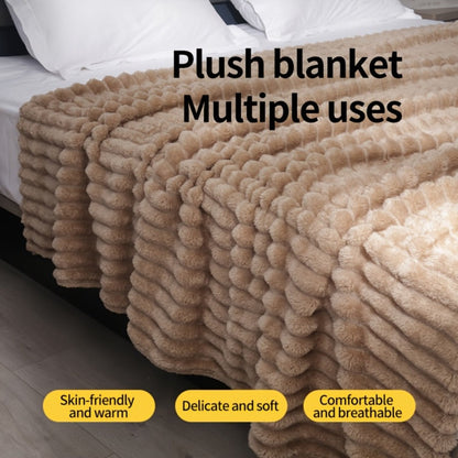 500gsm Heavy Plush Blanket – Ultra Thick Soft Warm Fluffy Blanket for Bed, Sofa & Travel, Baby to Double Size, 5 Colors