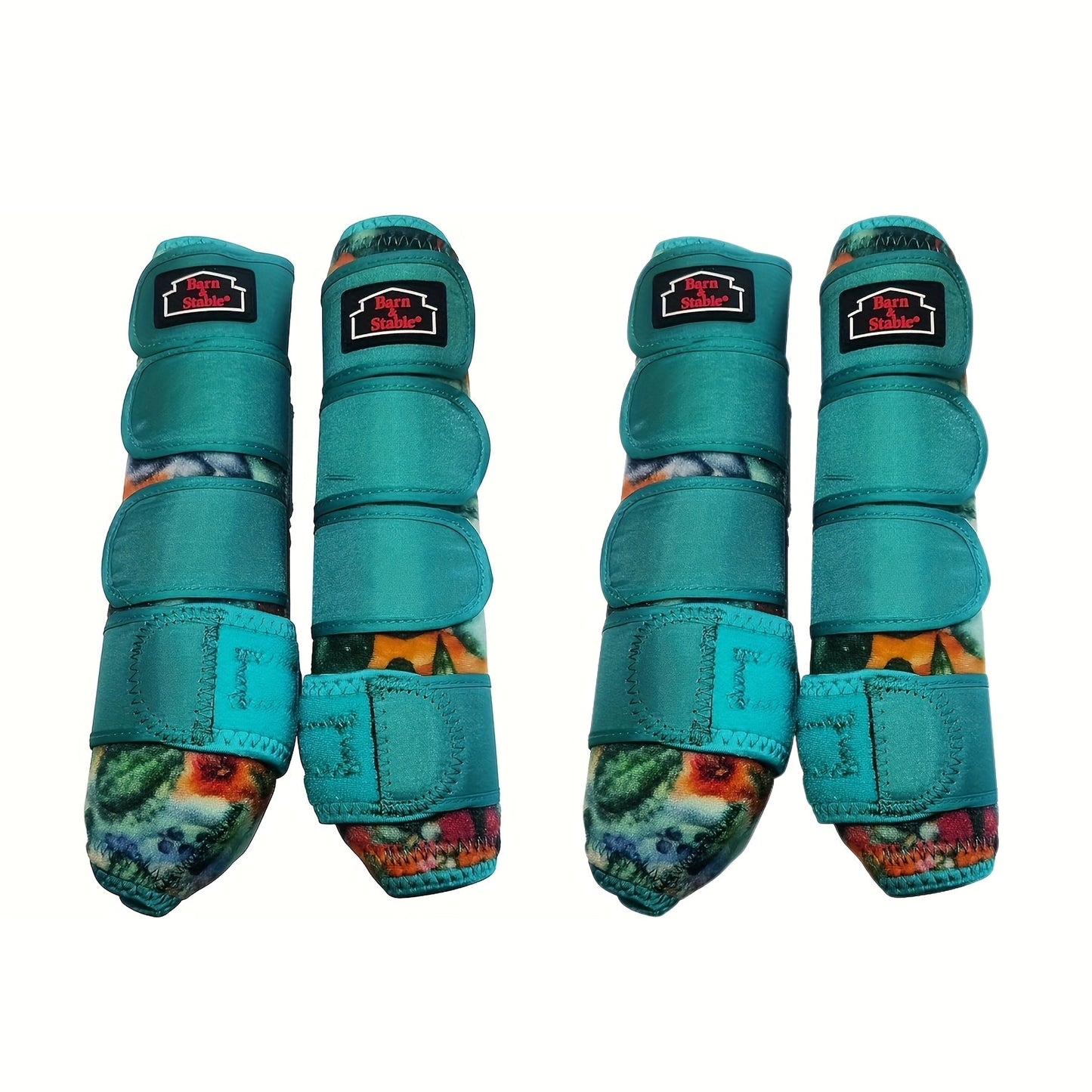 Horse Leg Wraps & Sports Boots – Ultra-Breathable Impact-Resistant Protective Boots for Front & Rear Legs, Endurance Training, 5 Patterns, Small Medium Large, Single & 2-Pair Sets