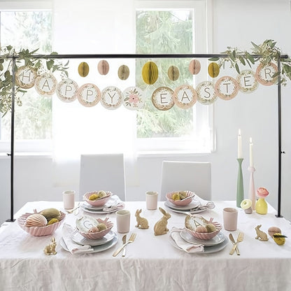 Party Decorations Adjustable Black Metal Table Arch Stand with Clamps, 6.8ft Height and 82-Inch Span